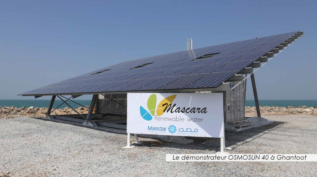 Sun-powered desalination plants.